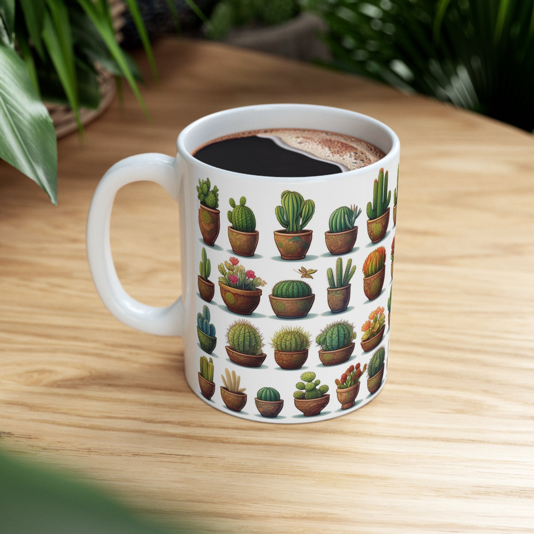 Cactus Coffee Mug Cacti Mug Gift for Her Cacti Mug for Him Etsy