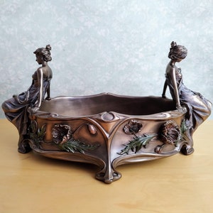 Kom in art-nouveaustijl - decoratief dienblad - trinketschaal - sleutelbakje - housewarmingcadeau - voor moeder