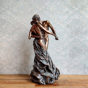 Valsen - Valsarna - Camille Claudel - Statyettskulptur i gjuten harts och bronsbelagd staty