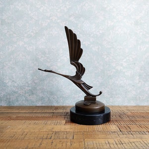 Stork Bronze Sculpture Art Deco Car Mascot