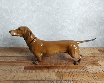 Figurka jamnika Rosenthal Otto-Eichwald Vintage Dachshund Dog, porcelana niemiecka
