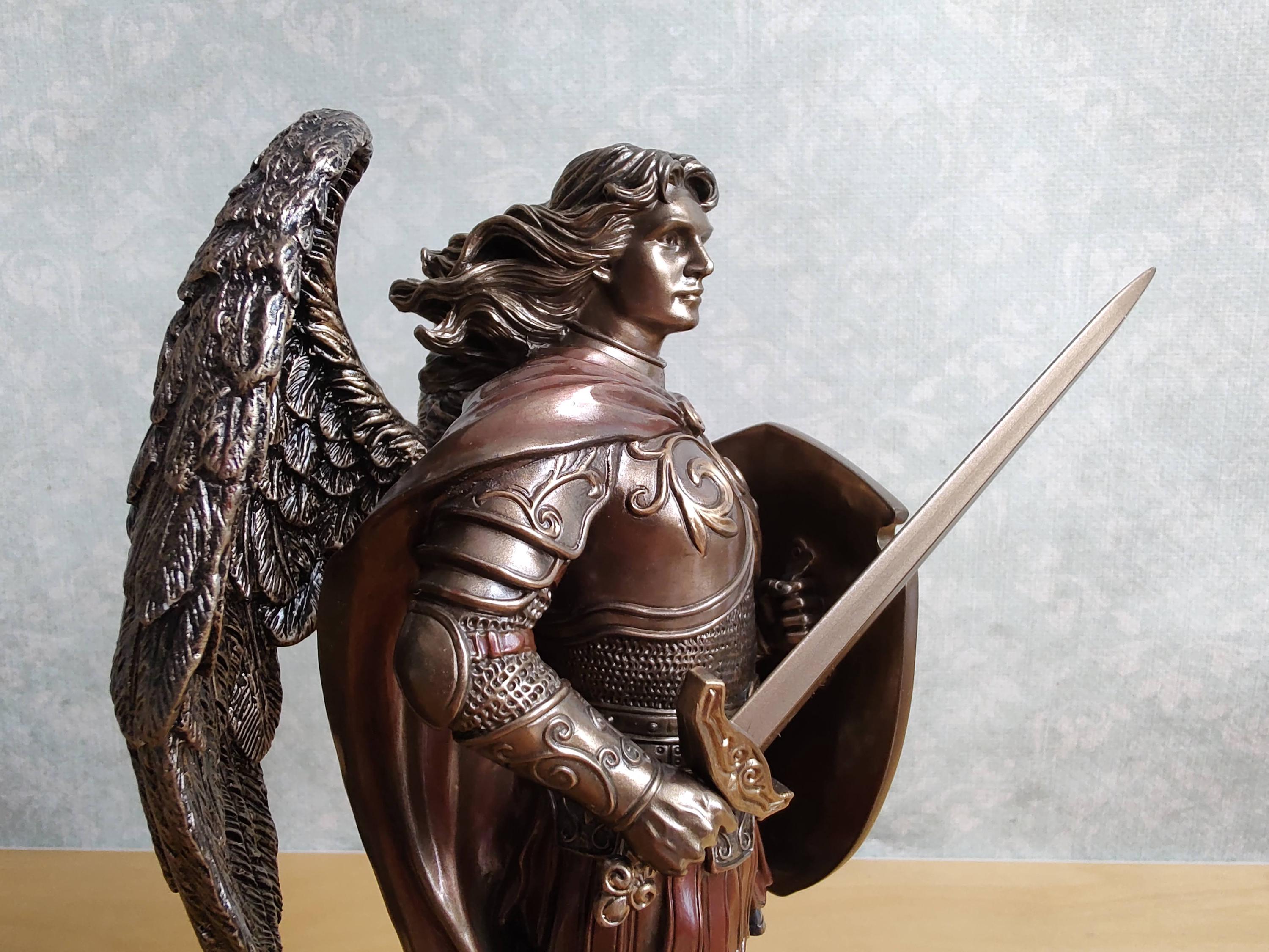 Archangel Michael Figurine - With Sword and Shield - Etsy