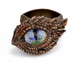 Thorny Scale Dragon Eye Trinket Box Myth and Legend Amazing box Casket Eye Dragon Figurine resin eye dragon box Art Work gift good idea