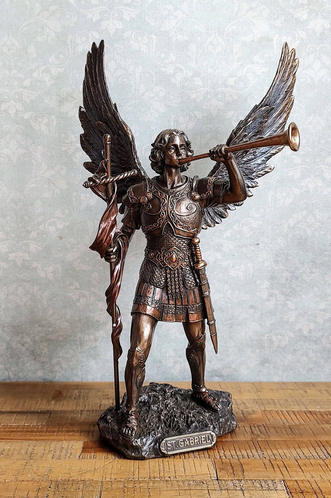 Buy Archangel Gabriel Statue: Bronze Finish Resin, 13 Inch Angel