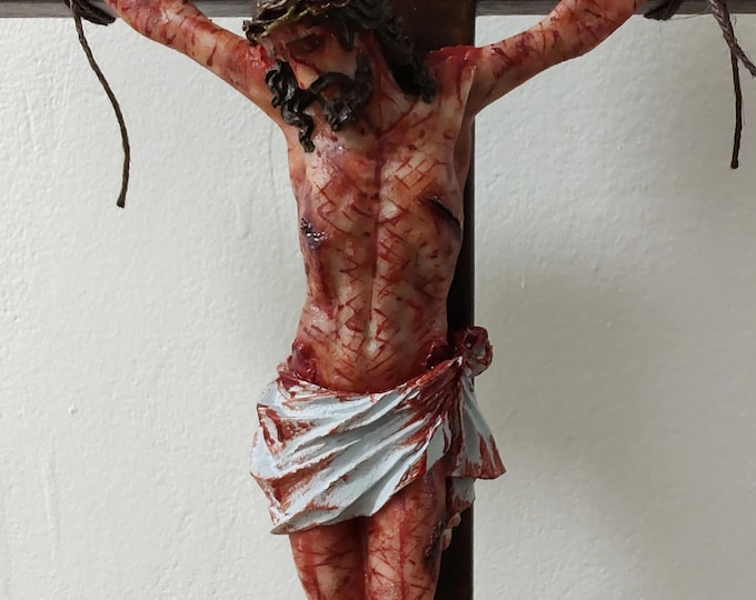 Handmade Passion Christ Crucifix: Catholic Wall/Table Cross (23.6 inches/60cm)
