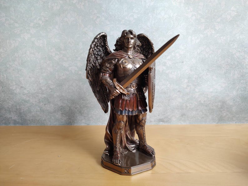 Archangel Michael Figurine - With Sword and Shield - Etsy
