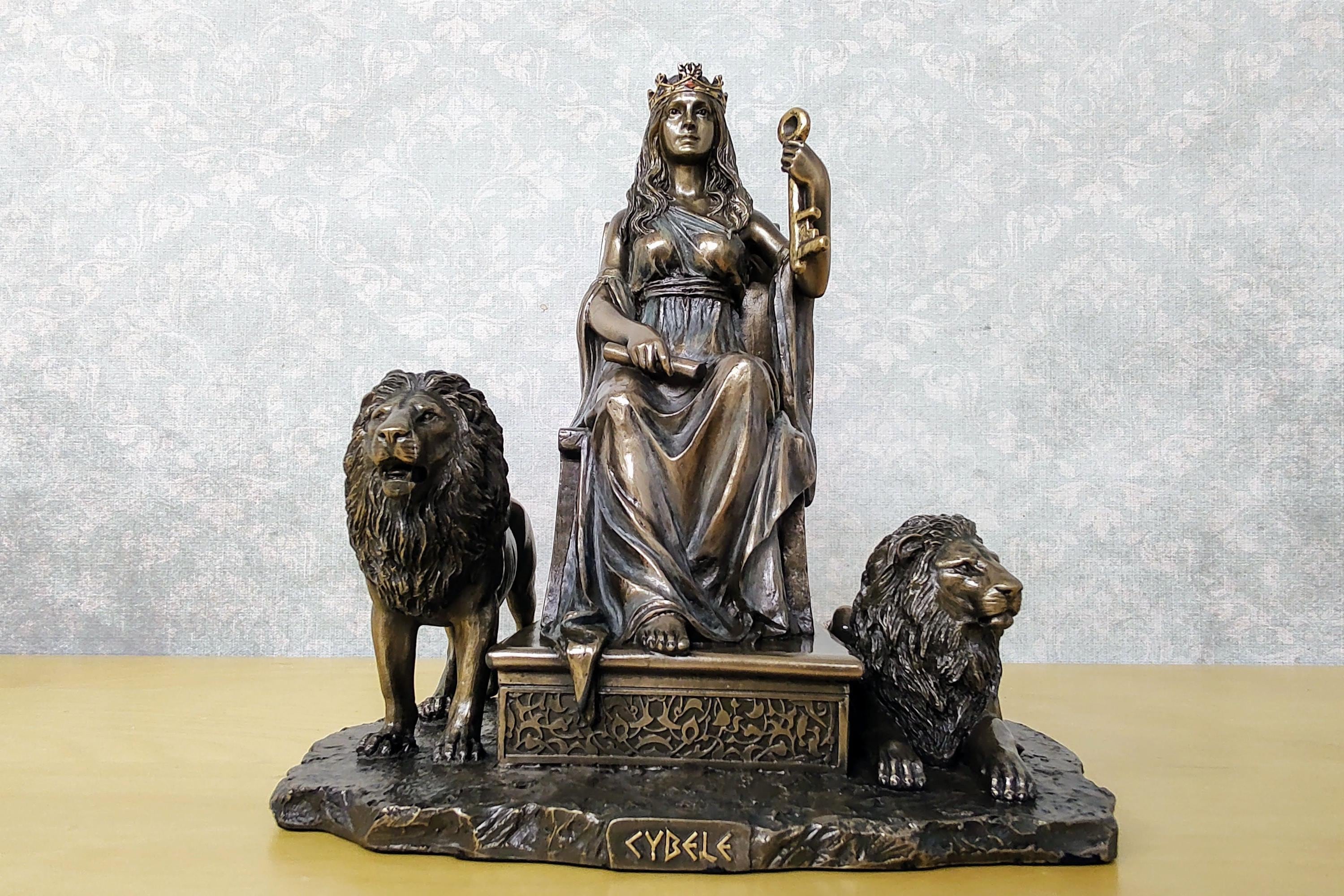 Cybele Statue: Bronze Finish Greek Goddess Figurine - Etsy