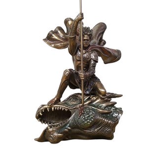 Saint George Slaying the Dragon Statuette