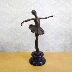 Ballerina Bronze Sculpture – Real Bronze Ballet Dancer, French Foundry Mark