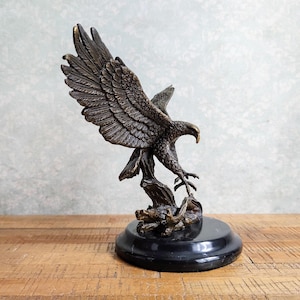 Bronze Fishing Eagle Sculpture - Wildlife Art - Bald Eagle