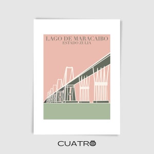 Lago de Maracaibo | Venezuela Illustration | Venezuelan Print | Venezuelan Wall Art | Poster | Gift Print
