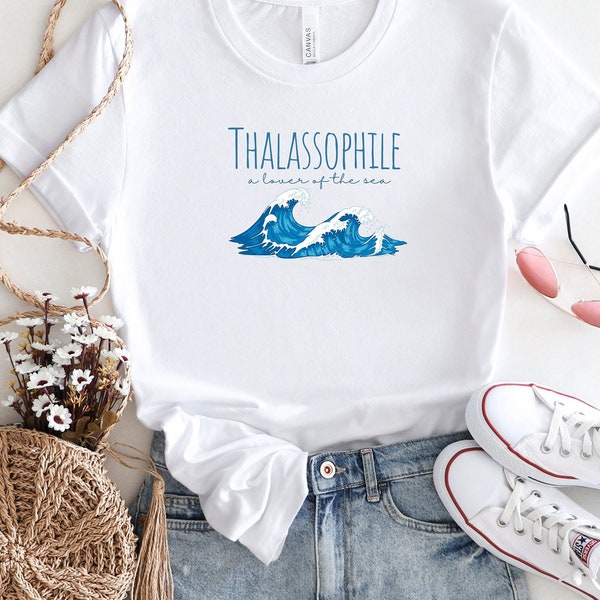 Thalassophile T-shirt, Lover of the Sea Tee, DefinitionT Shirt, Beach Shirt, Ocean Lover Gift, Verjaardagscadeau, Ongewone woorden TShirt, Unisex