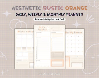 All-in-One Digital Planner Undated, iPad & Android Planner, Digital Calendar, GoodNotes Template, Daily Weekly Monthly Journal for 2025 2026
