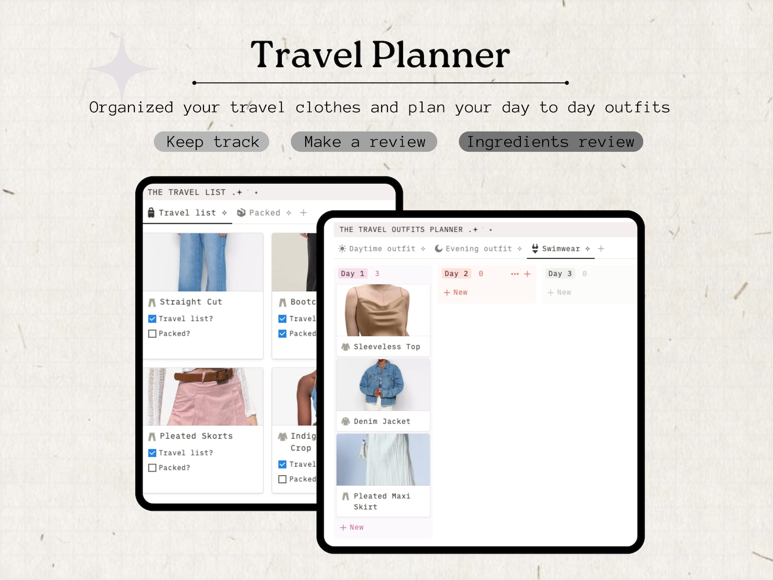 Wardrobe Manager Notion Template, Notion Outfit Planner Template ...