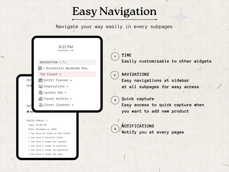 Wardrobe Manager Notion Template, Notion Outfit Planner Template ...
