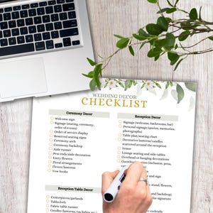 Wedding Decor Checklist Printable | Color PDF | Complete Wedding Planning & Decoration Guide | Digital Download