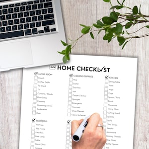 New Home Checklist, First Apartment Checklist, Moving Checklist, First House Checklist Printable, Apartment Essentials, Our First Apartment