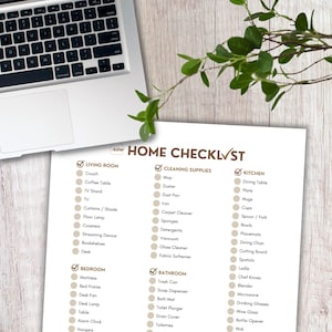 New Home Checklist, First Apartment Checklist, Moving Checklist, First House Checklist Printable, Apartment Essentials, Our First Apartment