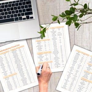 Carbohydrates Food List, Carbohydrates Counting, Food Chart, Carbohydrates Foods, Count Carbs, Diabetes Management, Low Carb Diet, PDF File