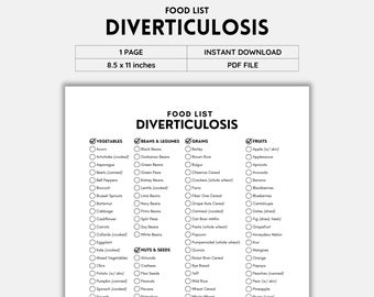 Diverticulosis, Diverticulosis Diet, Food List, What To Eat, What Not To Eat, Grocery List, Food Guide, Digestive Health, Gut Friendly Diet