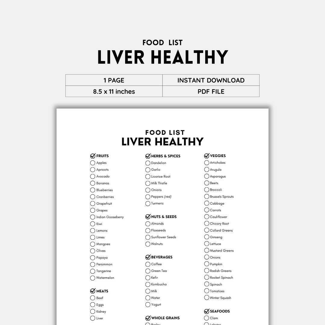 Liver Disease, Liver Healthy, Food List, Shopping List, Grocery List