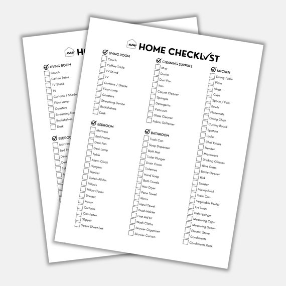 Shopping List  New home checklist, First home checklist, Apartment  necessities