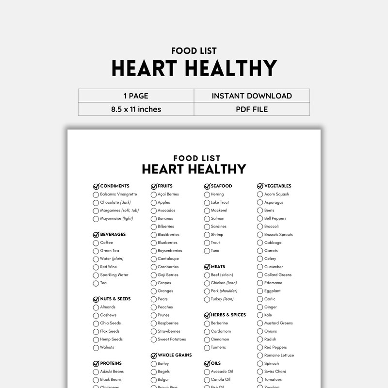 Healthy Grocery List - Etsy