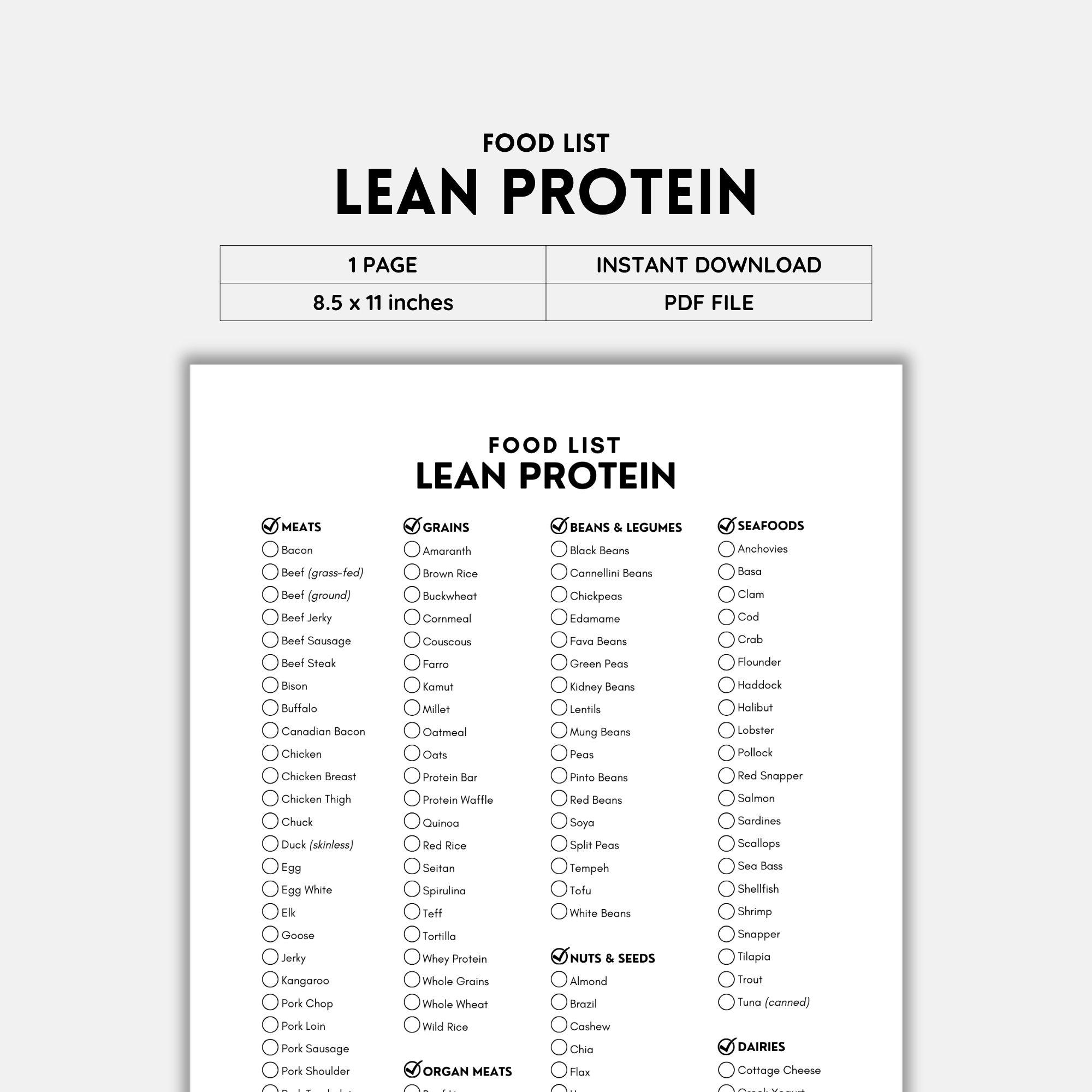 Lean Protein, Food List, Healthy Protein, Low Fat Protein, Fitness Diet ...