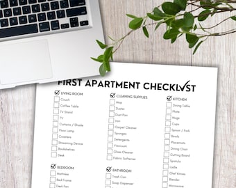 First Apartment Checklist, New Home Checklist, Moving Checklist, Apartment Essentials, First House Checklist Printable, Our First Apartment