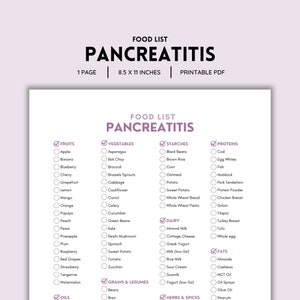 Pancreatite, Lista de Alimentos, Alimentos para Comer, Dieta para Pancreatite, Dieta para Pancreatite, Lista de Compras, Guia Alimentar, Lista para Imprimir, Lista de Compras em Arquivo PDF