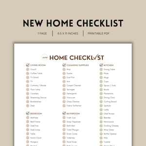 New Home Checklist Printable | Color PDF | Complete Moving & Home Setup