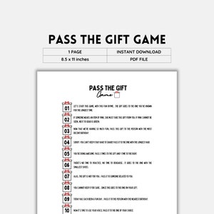 Pass The Gift Game - Fun Party Activity for All Ages - Interactive Entertainment, Printable PDF, Instant Download