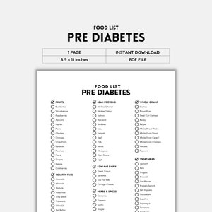 Pre Diabetes, Food List, Diabetes Food List, Diabetes Awareness ...