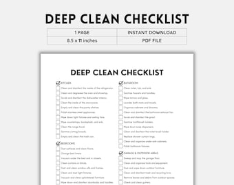 Deep Clean Checklist Printable: Your Ultimate Cleaning Companion!
