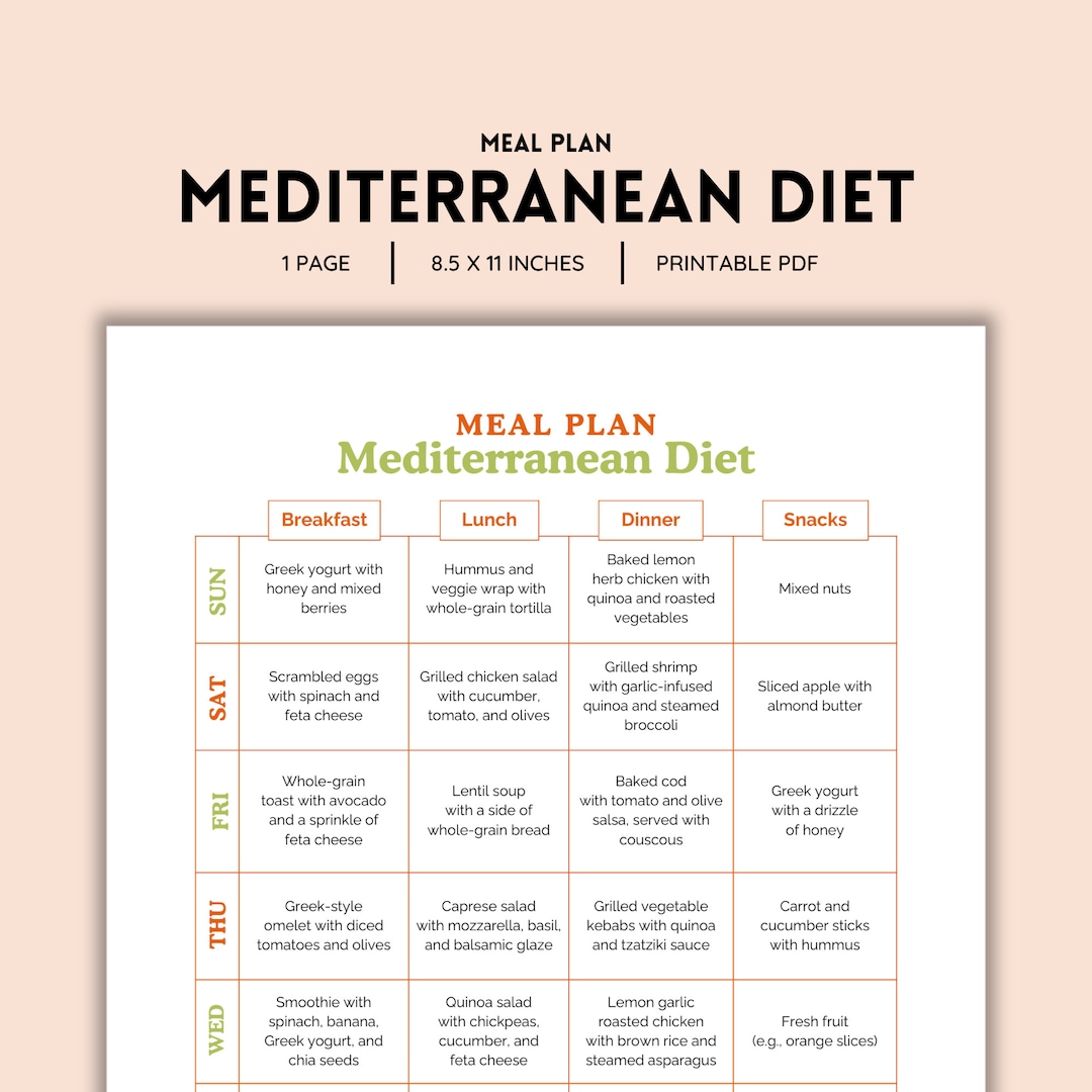 Mediterranean Diet, Meal Plan, Diet Plan, Weekly Meal Plan, Meal Prep Planner, Low Carb Meal Plan, Meal Calendar, Family Meal Plan, PDF - Etsy mediterranean-diet-meal-plan-diet-plan-weekly-meal-plan-meal-prep-planner-low-carb-meal-plan-meal-calendar-family-meal-plan-pdf-etsy