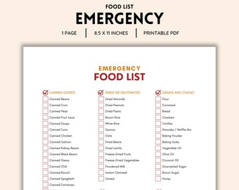 Emergency Food, Food List, Survival Food, Emergency Supplies, Shelf Stable Food, In Case Of Emergency, Emergency Printable, Food Inventory