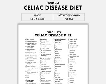 Celiac Disease, Gluten Free,food Lists, Shopping List, Food Guide
