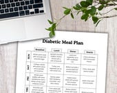 Diabetic Meal Plan, Diabetic Food List, Diabetic Diet, Diabetic Food Chart, Low Carb Meal Plan, Weekly Meal Planner, Meal Prep Planner, PDF