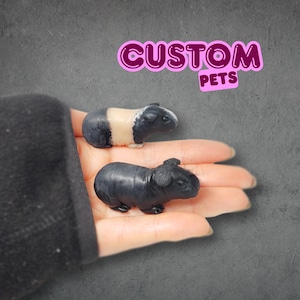 Custom Skinny Guinea Pig Figurine: Handmade Clay Pet Memorial