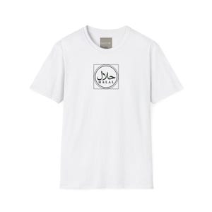 Halal Script Logo T-Shirt | Minimal Islamic Food Label Tee