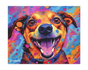 Customised Pet Jack Russell Art Canvas, Dog Canvas, Abstract Art, Personalized