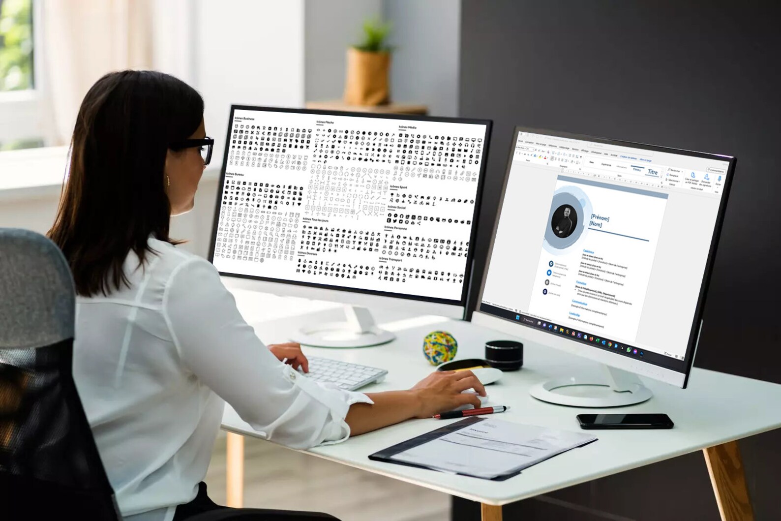 Modèle de CV et lettre de motivation sans photo pour Word (.docx ...
