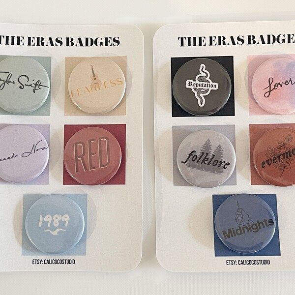 Handmade Eras/Albums Button Badges | Swiftie Merch |