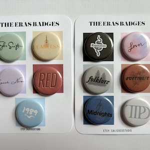 Handmade Eras/Albums Button Badges | Merch |