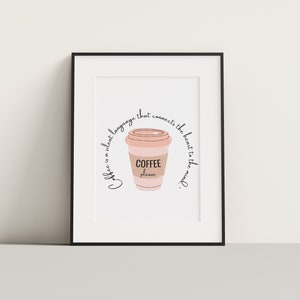 Coffee Wall Art, Coffee Poster, Coffee Print, Kitchen Prints, Kitchen wall art, Coffee Shop, Bar Wall Art, Digital Download, Phrase Wall Art