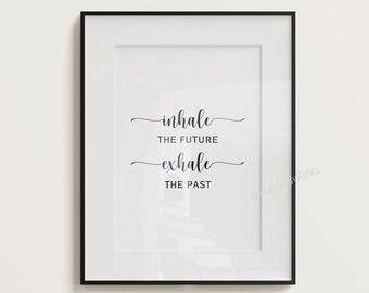 Inhale Exhale Print, Yoga Print, digitaler Download Wandkunst, abstrakte Wandkunst, Breathe Print, Meditation Prints, spirituelles Poster.