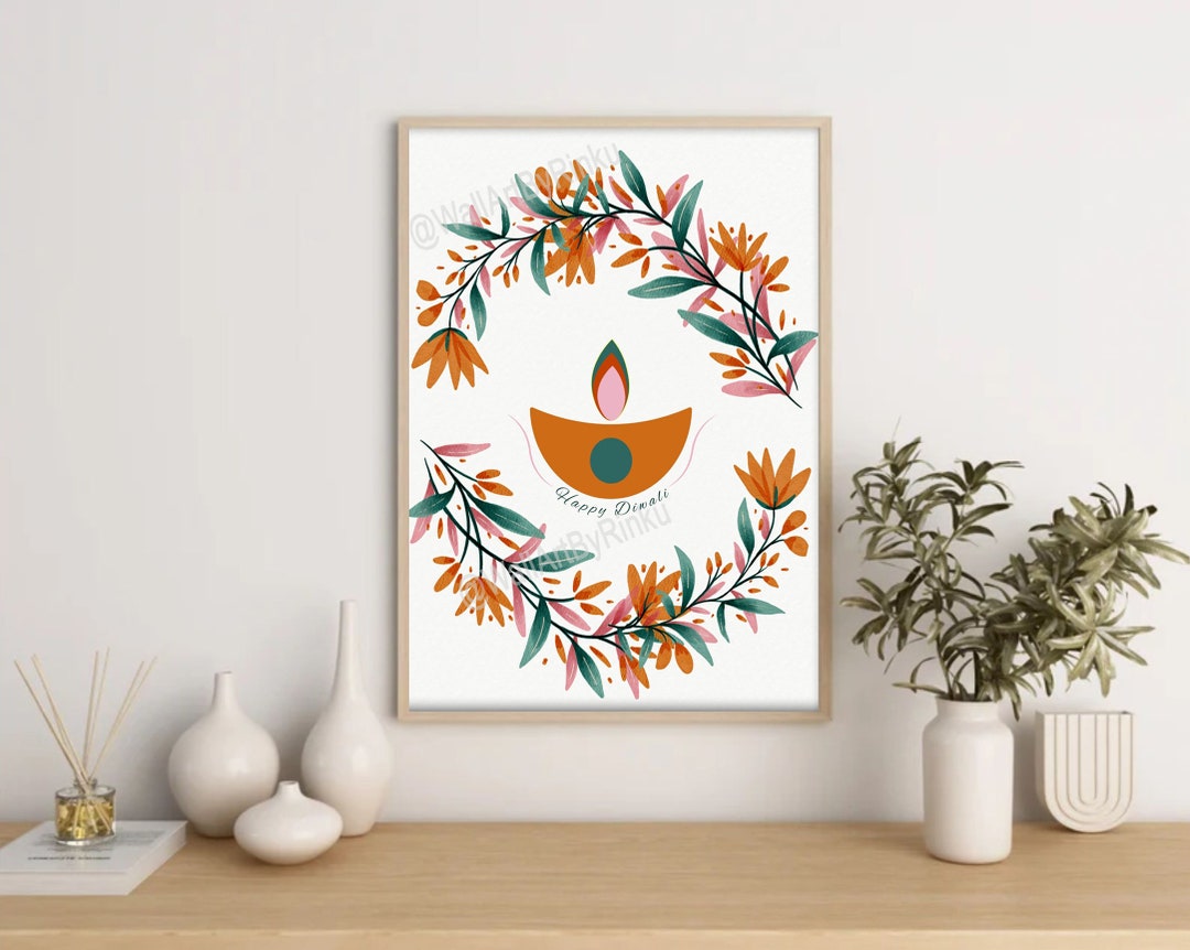 Diwali Wall Art Festive Art Digital Download Digital Wall Etsy