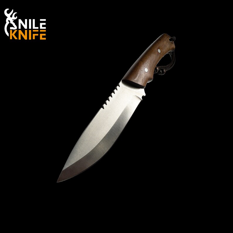 Handmade Bushcraft Knife With Sheath Rosewood Fixed Blade Etsy