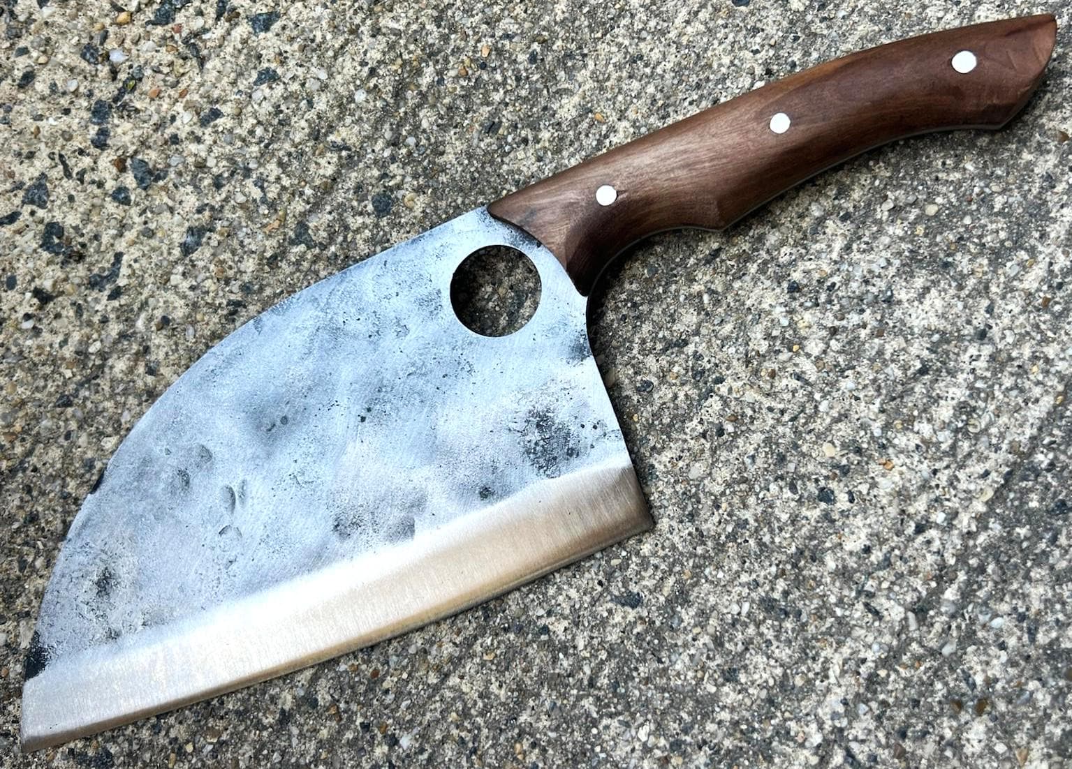 Hand Forged Serbian Almazan Style Knife, Butcher Cleaver With