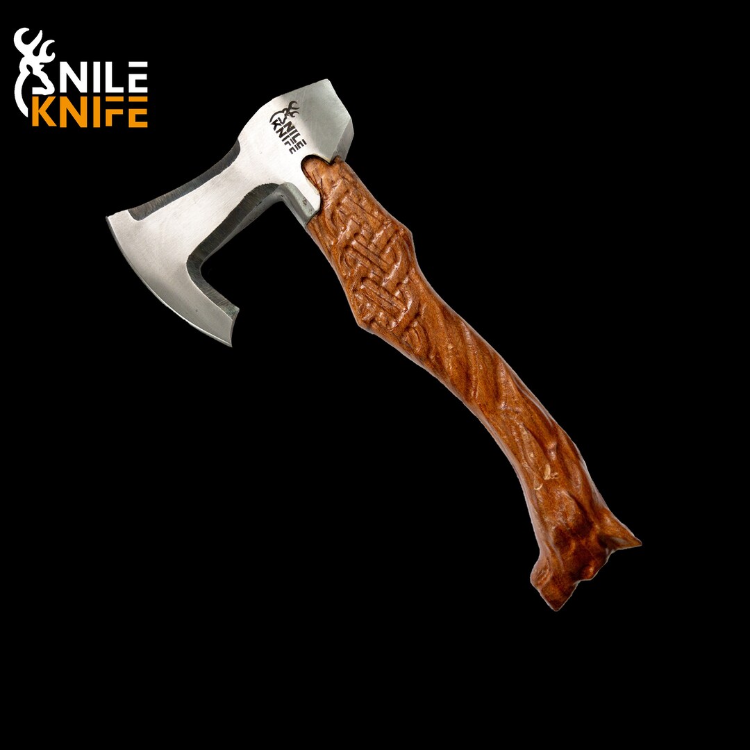 Tomahawk Hatchet, Handmade Viking Style Camping/hunting Axe With Carved